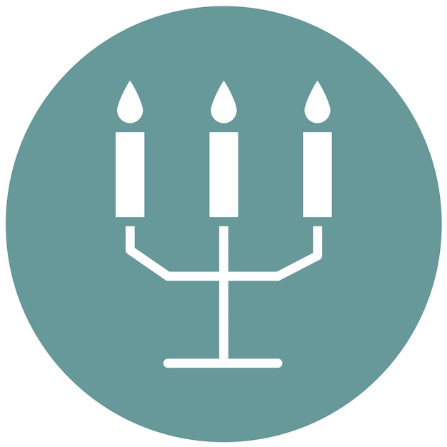 Estilo del icono de la vela de diseño vectorial