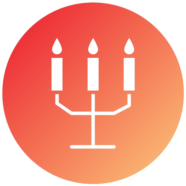 Estilo del icono de la vela de diseño vectorial