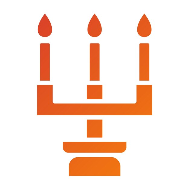Estilo del icono de la vela de diseño vectorial