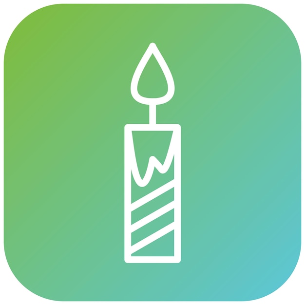 Estilo del icono de la vela de diseño vectorial