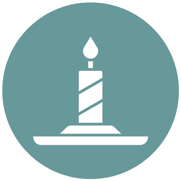 Estilo del icono de la vela de diseño vectorial