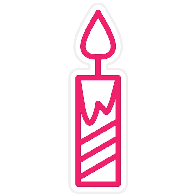 Estilo del icono de la vela de diseño vectorial