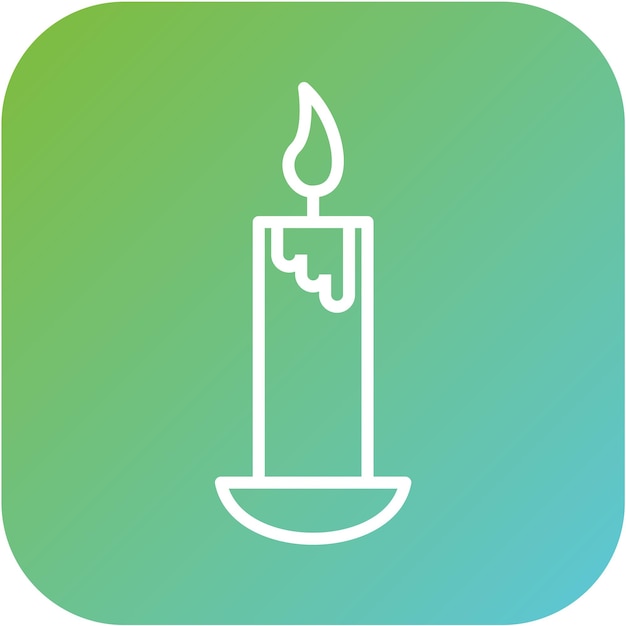 Estilo del icono de la vela de diseño vectorial