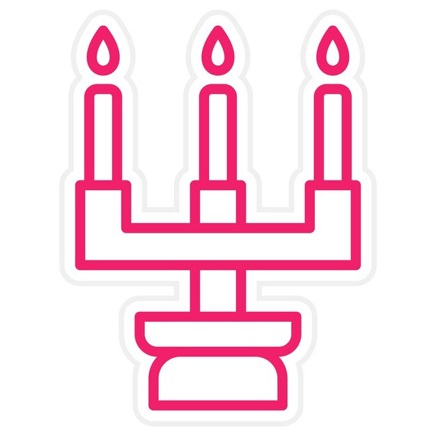 Estilo del icono de la vela de diseño vectorial