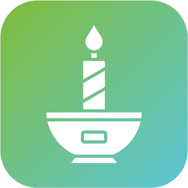 Estilo del icono de la vela de diseño vectorial