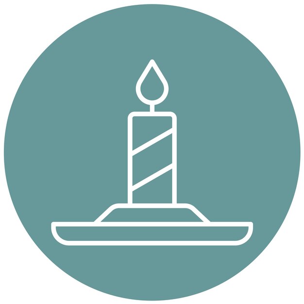 Estilo del icono de la vela de diseño vectorial