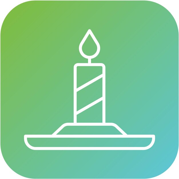 Estilo del icono de la vela de diseño vectorial