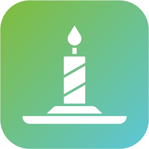 Estilo del icono de la vela de diseño vectorial