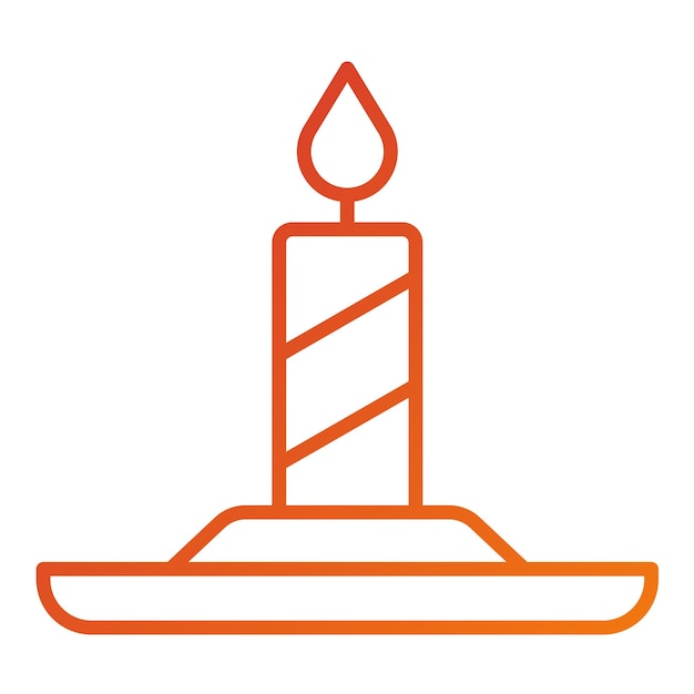 Estilo del icono de la vela de diseño vectorial