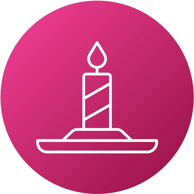 Estilo del icono de la vela de diseño vectorial