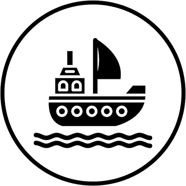 Estilo del icono de la vela de diseño vectorial