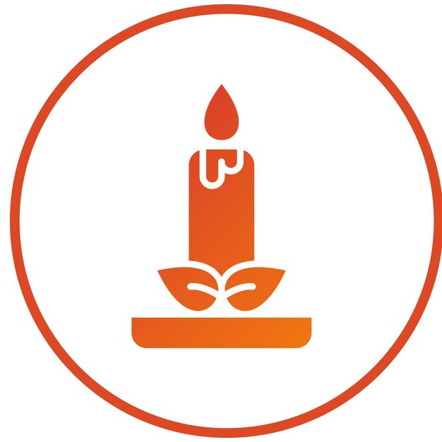 Estilo del icono de la vela de diseño vectorial