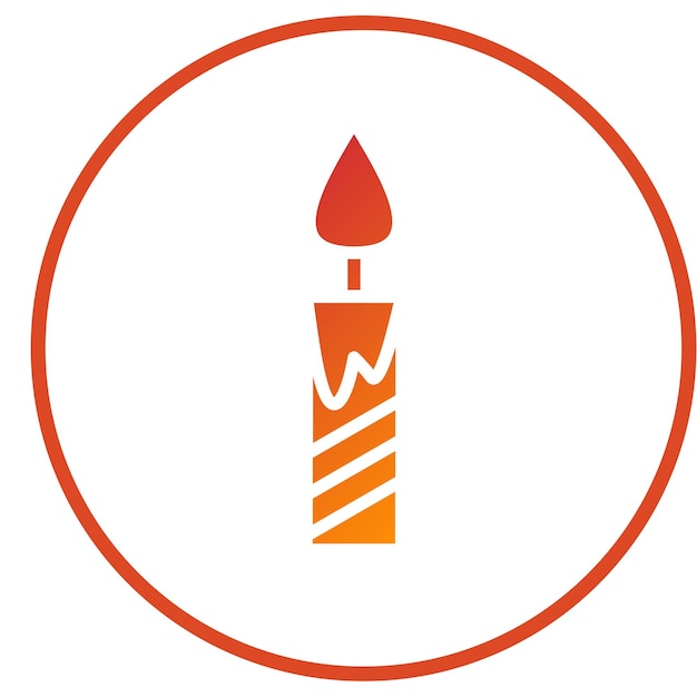 Estilo del icono de la vela de diseño vectorial