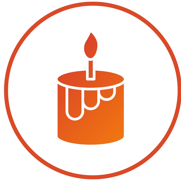 Estilo del icono de la vela de diseño vectorial
