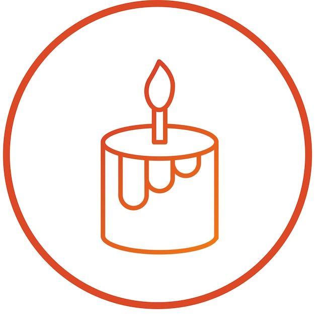Estilo del icono de la vela de diseño vectorial