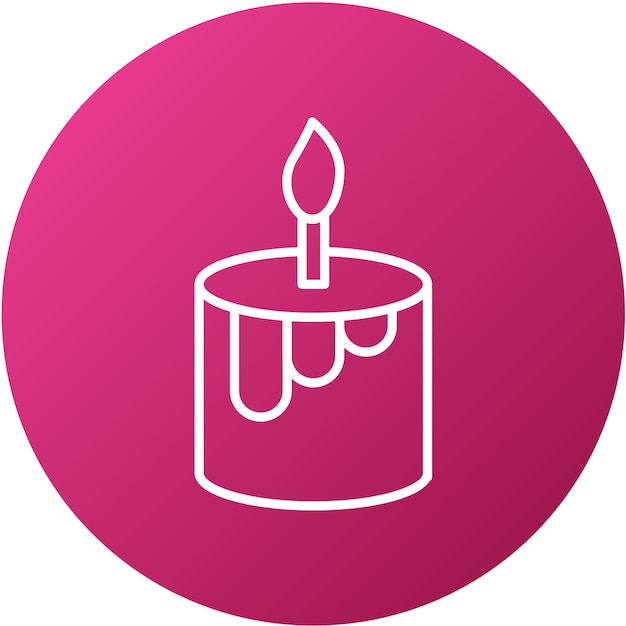 Estilo del icono de la vela de diseño vectorial