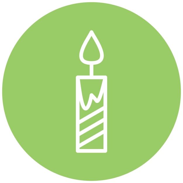 Estilo del icono de la vela de diseño vectorial