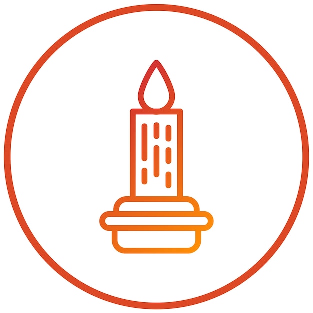 Estilo del icono de la vela perfumada de diseño vectorial