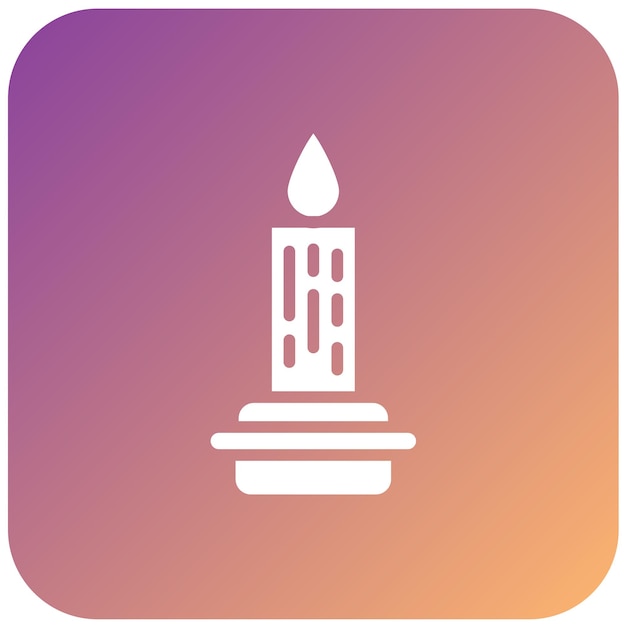 Estilo del icono de la vela perfumada de diseño vectorial