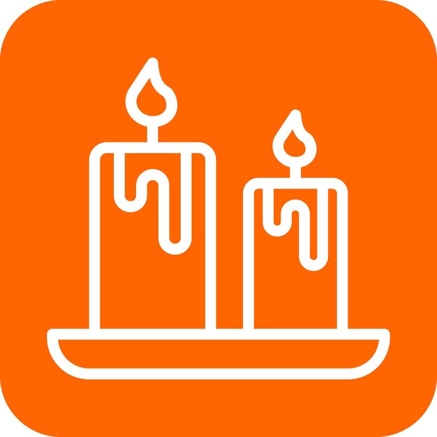 Estilo del icono de las velas de diseño vectorial