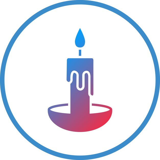 Estilo del icono de las velas de diseño vectorial