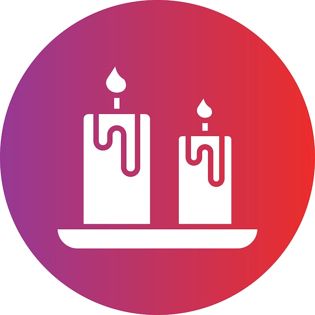 Estilo del icono de las velas de diseño vectorial