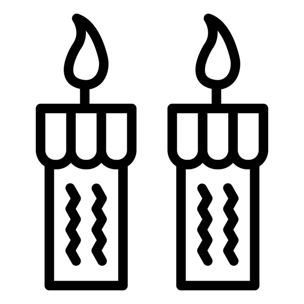Estilo del icono de las velas de diseño vectorial