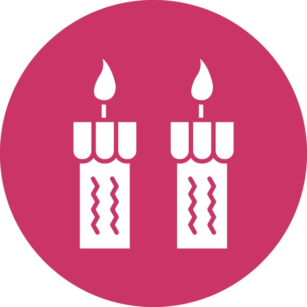Estilo del icono de las velas de diseño vectorial