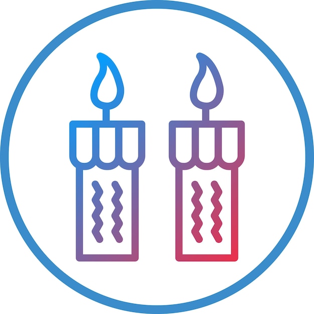 Estilo del icono de las velas de diseño vectorial