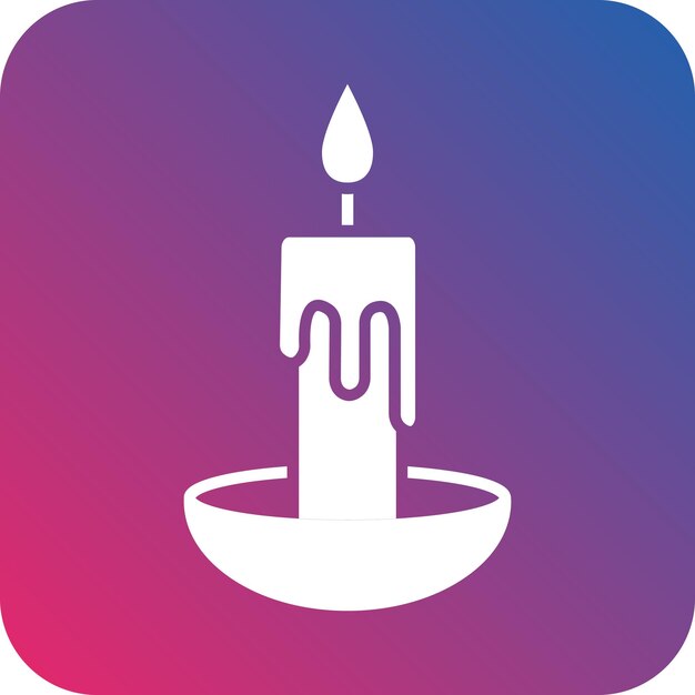 Estilo del icono de las velas de diseño vectorial