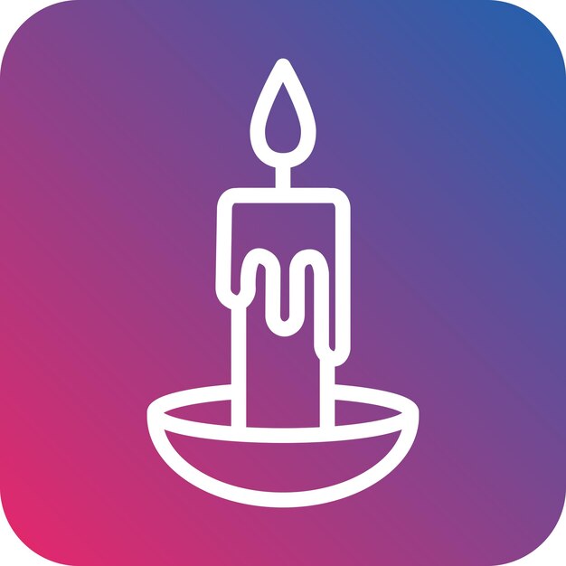 Estilo del icono de las velas de diseño vectorial