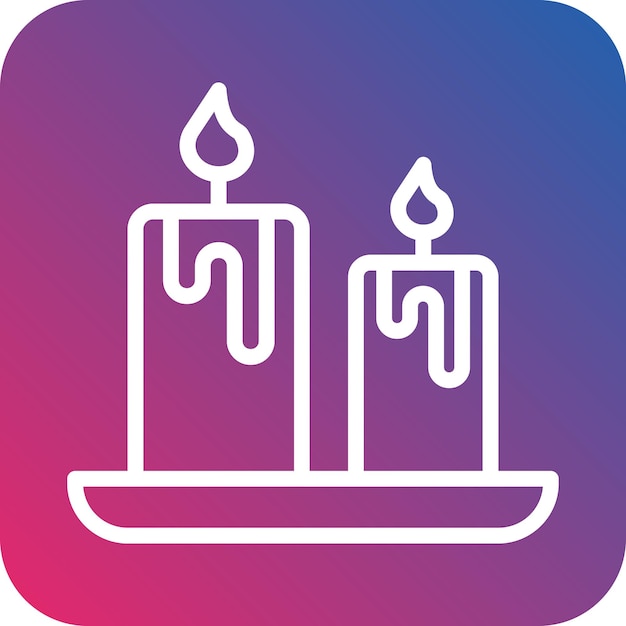 Estilo del icono de las velas de diseño vectorial