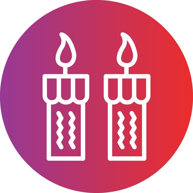 Estilo del icono de las velas de diseño vectorial