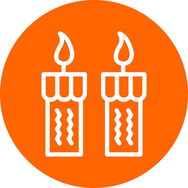 Estilo del icono de las velas de diseño vectorial
