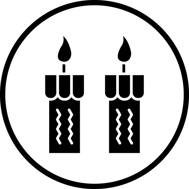 Estilo del icono de las velas de diseño vectorial