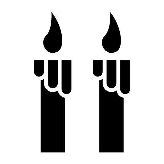 Estilo del icono de las velas de diseño vectorial
