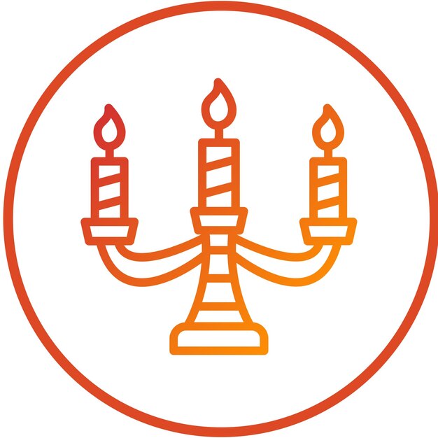 Estilo del icono de las velas de diseño vectorial