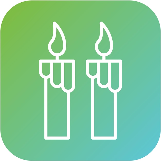 Estilo del icono de las velas de diseño vectorial