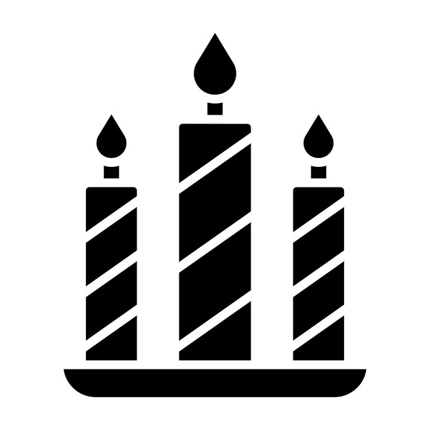 Estilo del icono de las velas de diseño vectorial