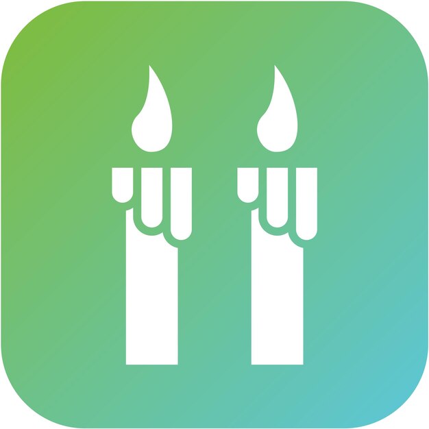 Estilo del icono de las velas de diseño vectorial