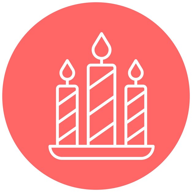 Estilo del icono de las velas de diseño vectorial