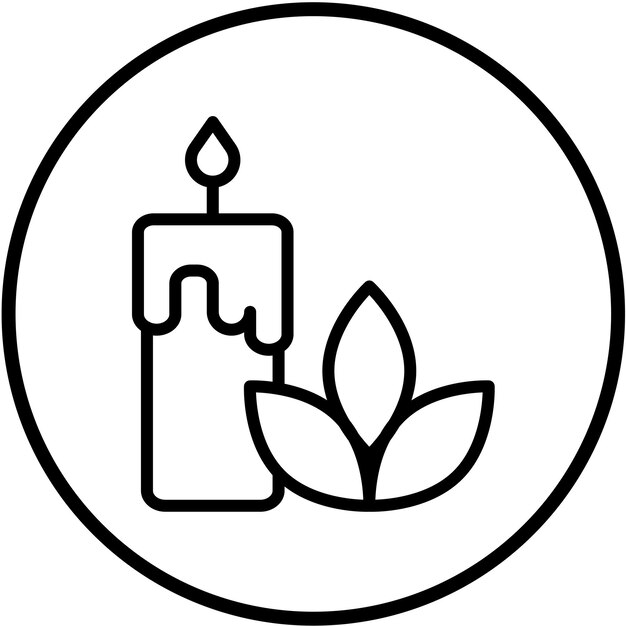 Estilo del icono de las velas de diseño vectorial
