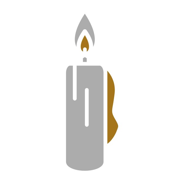 Estilo del icono de las velas de diseño vectorial