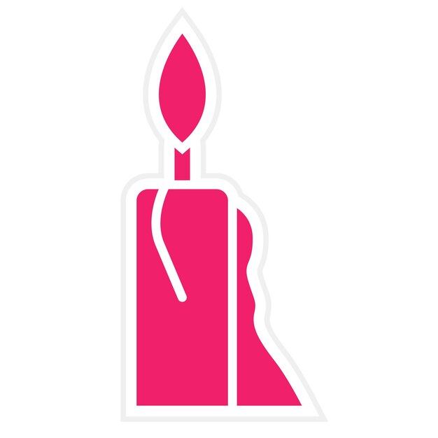 Estilo del icono de las velas de diseño vectorial