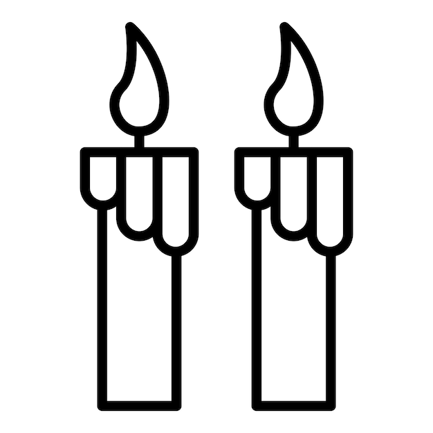 Estilo del icono de las velas de diseño vectorial