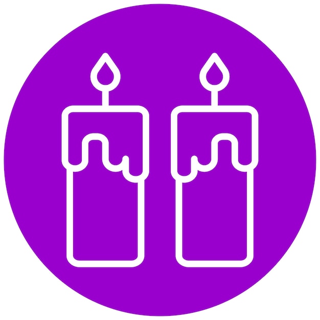 Estilo del icono de las velas de diseño vectorial