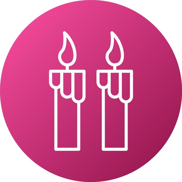 Estilo del icono de las velas de diseño vectorial