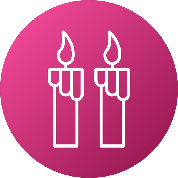 Vector estilo del icono de las velas de diseño vectorial