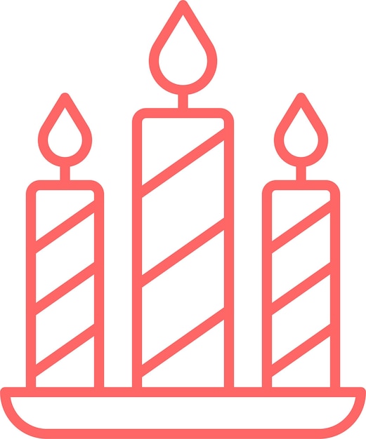 Estilo del icono de las velas de diseño vectorial