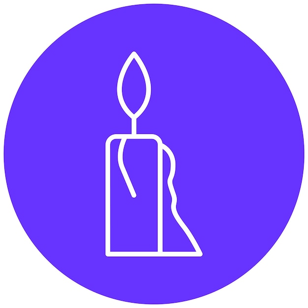 Estilo del icono de las velas de diseño vectorial